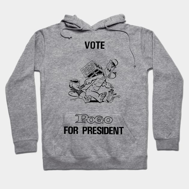 Vote Pogo for President Classic 1950’s Comic Hoodie by GoneawayGames